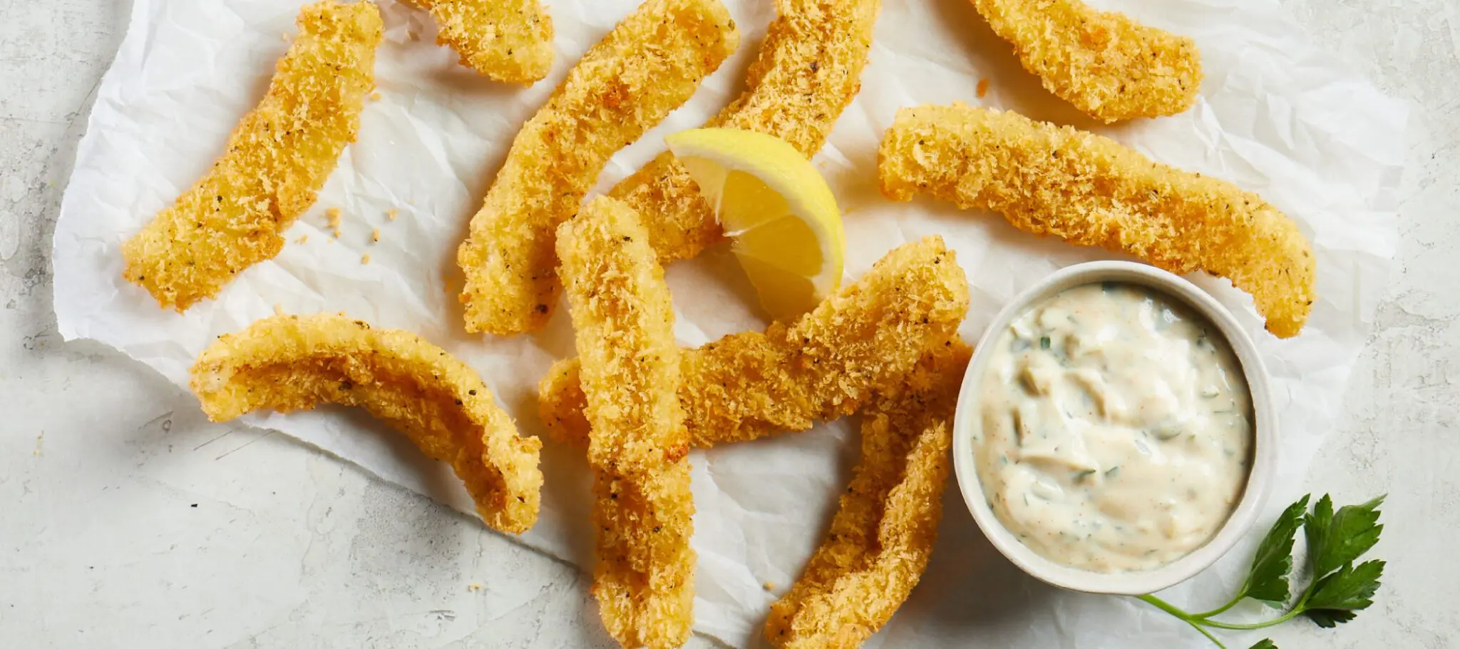 Crispy Calamari Fries with dip