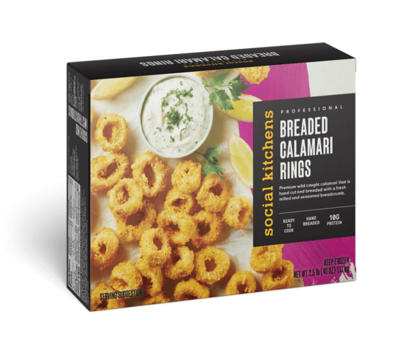 Breaded Calamari Rings Front of Box