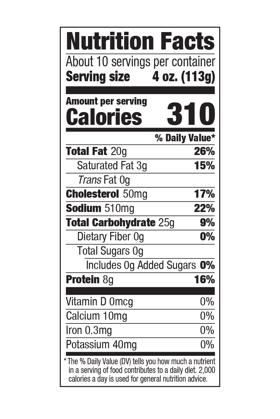 Social Kitchens Professional Crispy Battered Shrimp nutrition facts panel