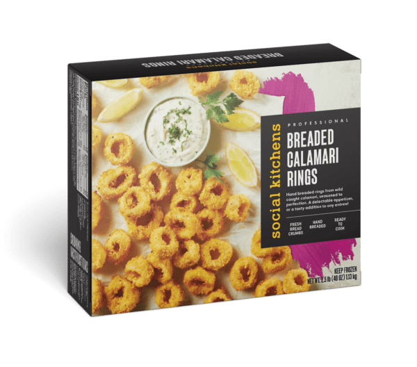 Breaded Calamari Rings Front of Box