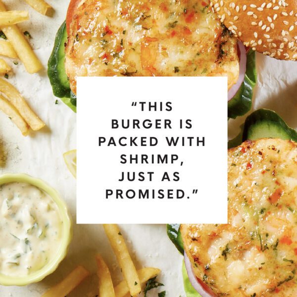Premium Shrimp Burger with sauce